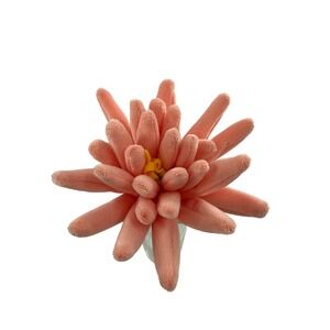 CJ Hendry Plush Flower Pink Flower Market Clé de Peau Beauté Art Decor 17.5"
